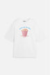 Popcorn Print Relaxed T-Shirt White