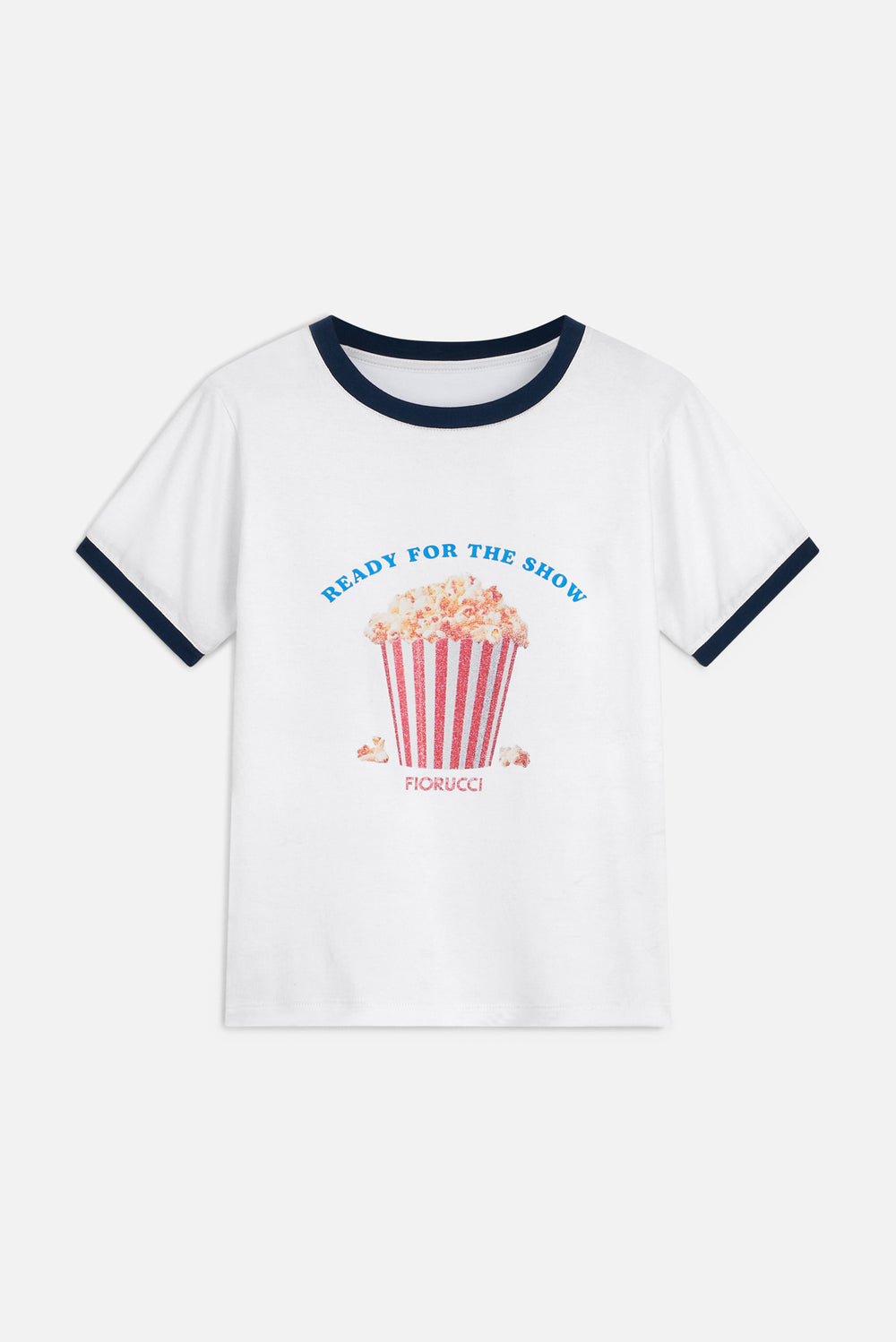 Popcorn Print Baby T-Shirt White