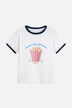 Popcorn Print Baby T-Shirt White