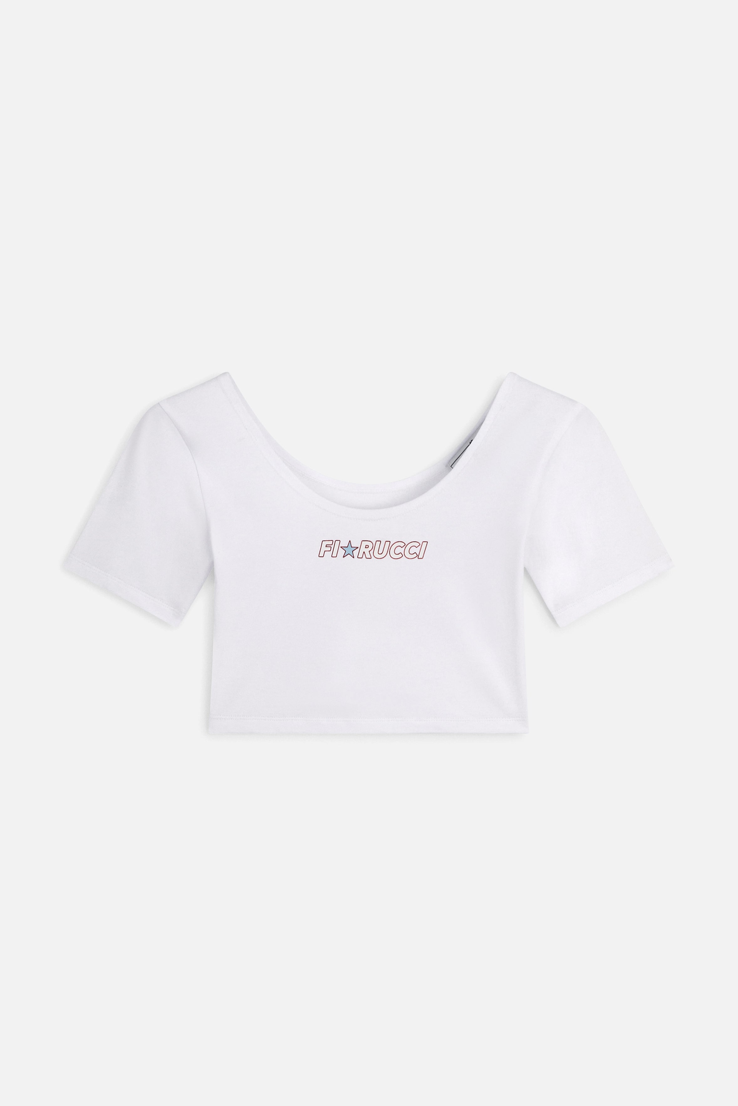 Star Logo Cropped T-Shirt White
