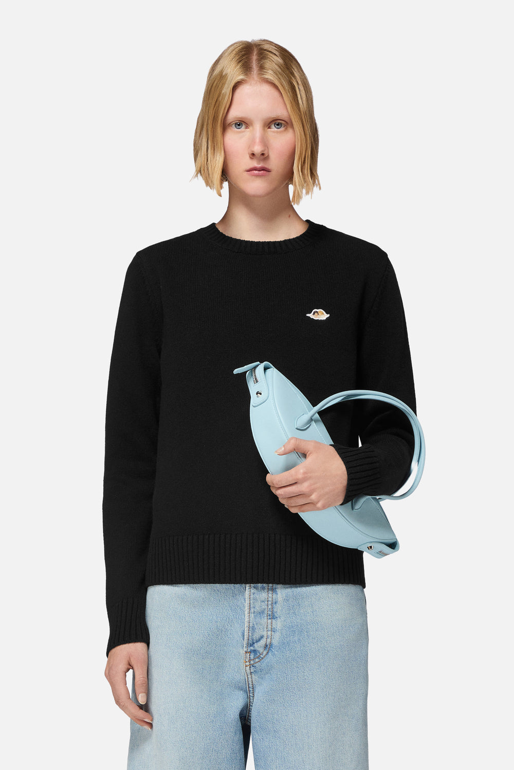 Angels Patch Merino Jumper Black