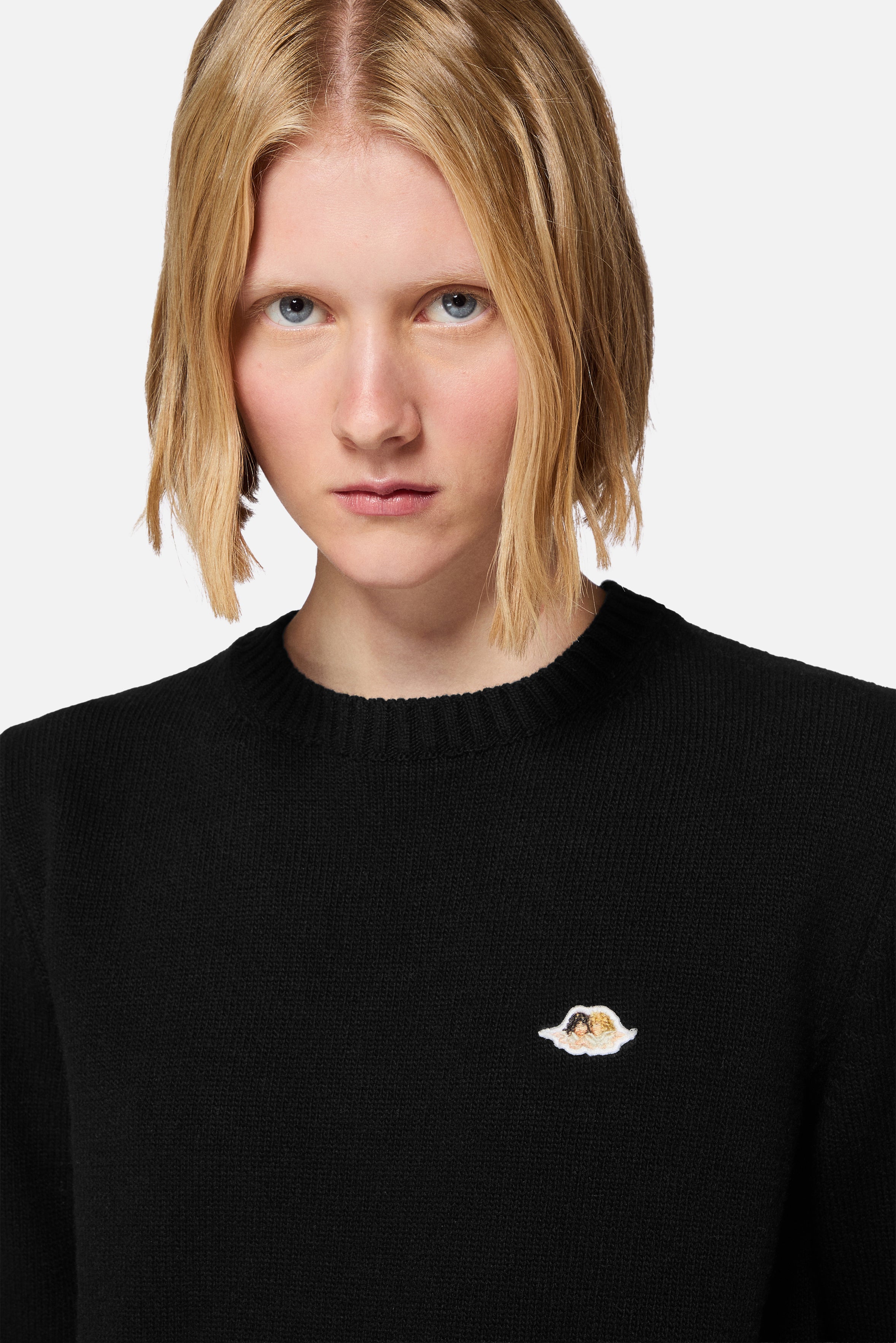 Angels Patch Merino Jumper Black
