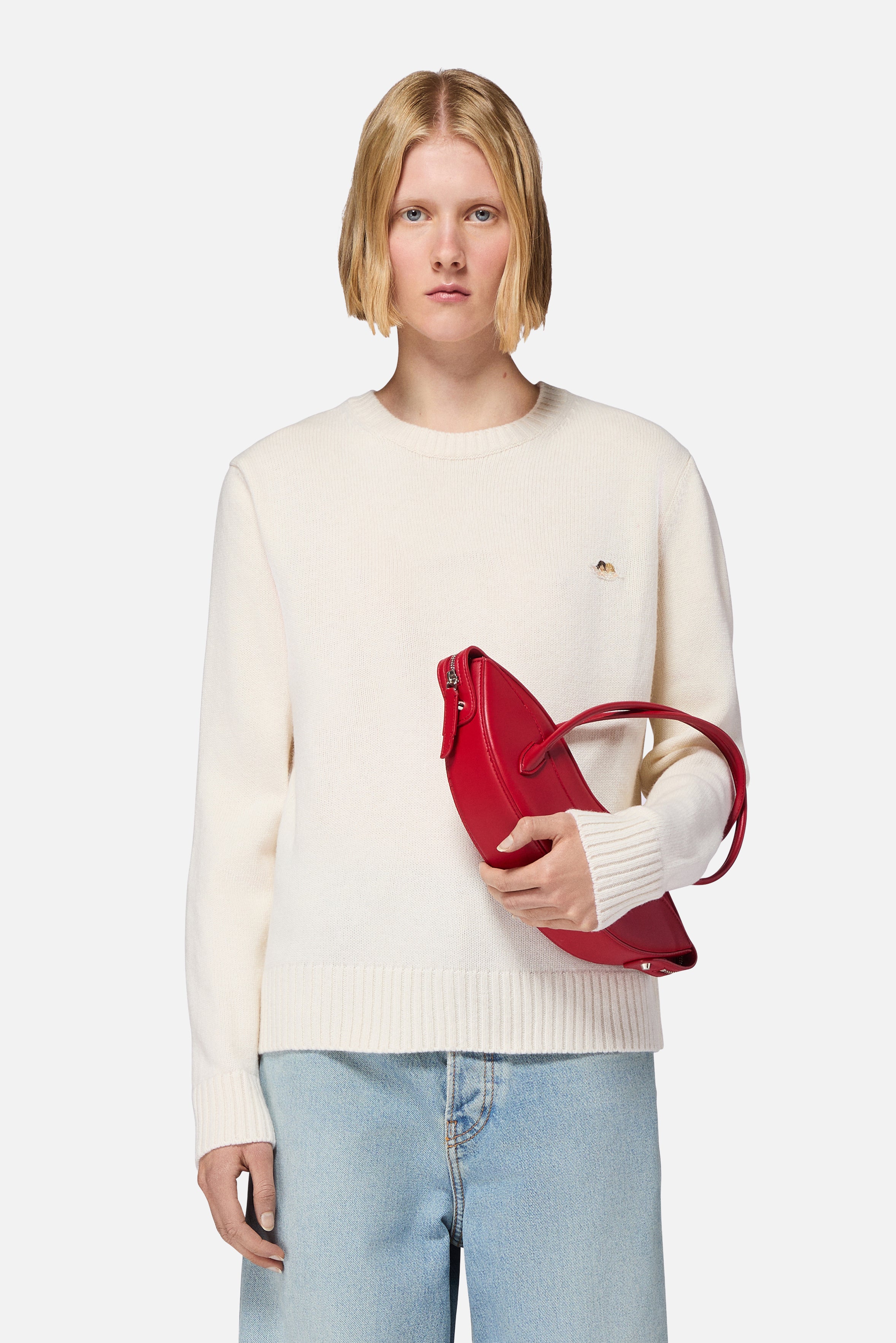 Angels Patch Merino Jumper Cream