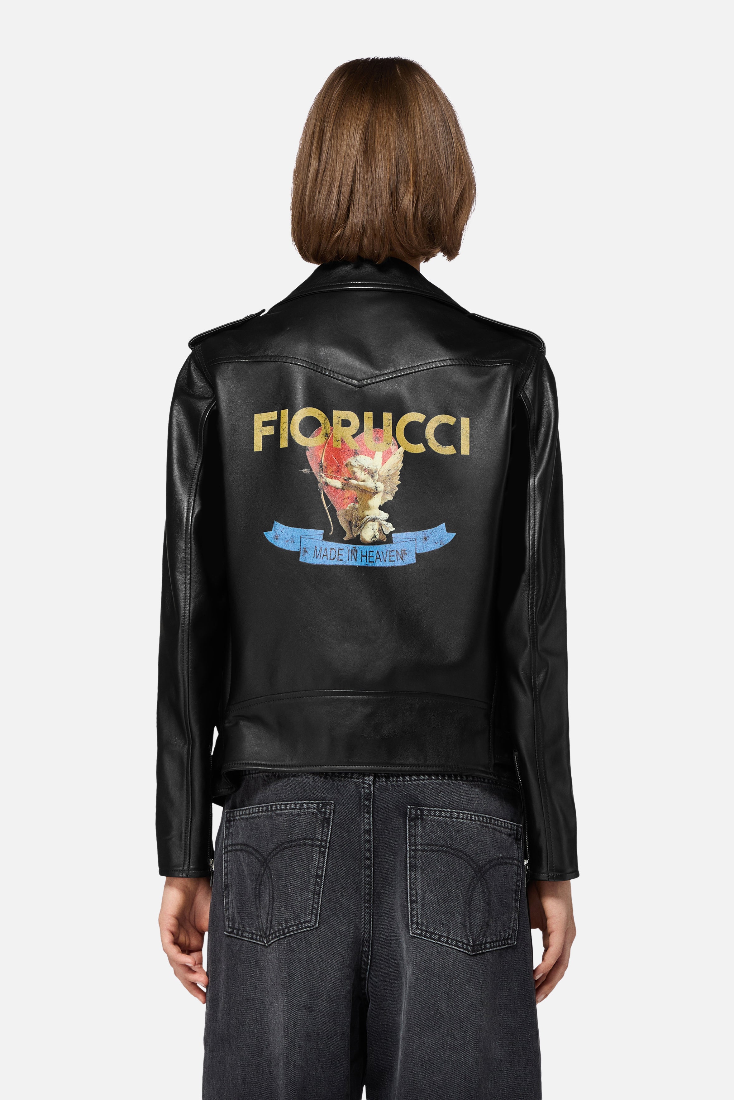 Rock Cupid Leather Jacket Black