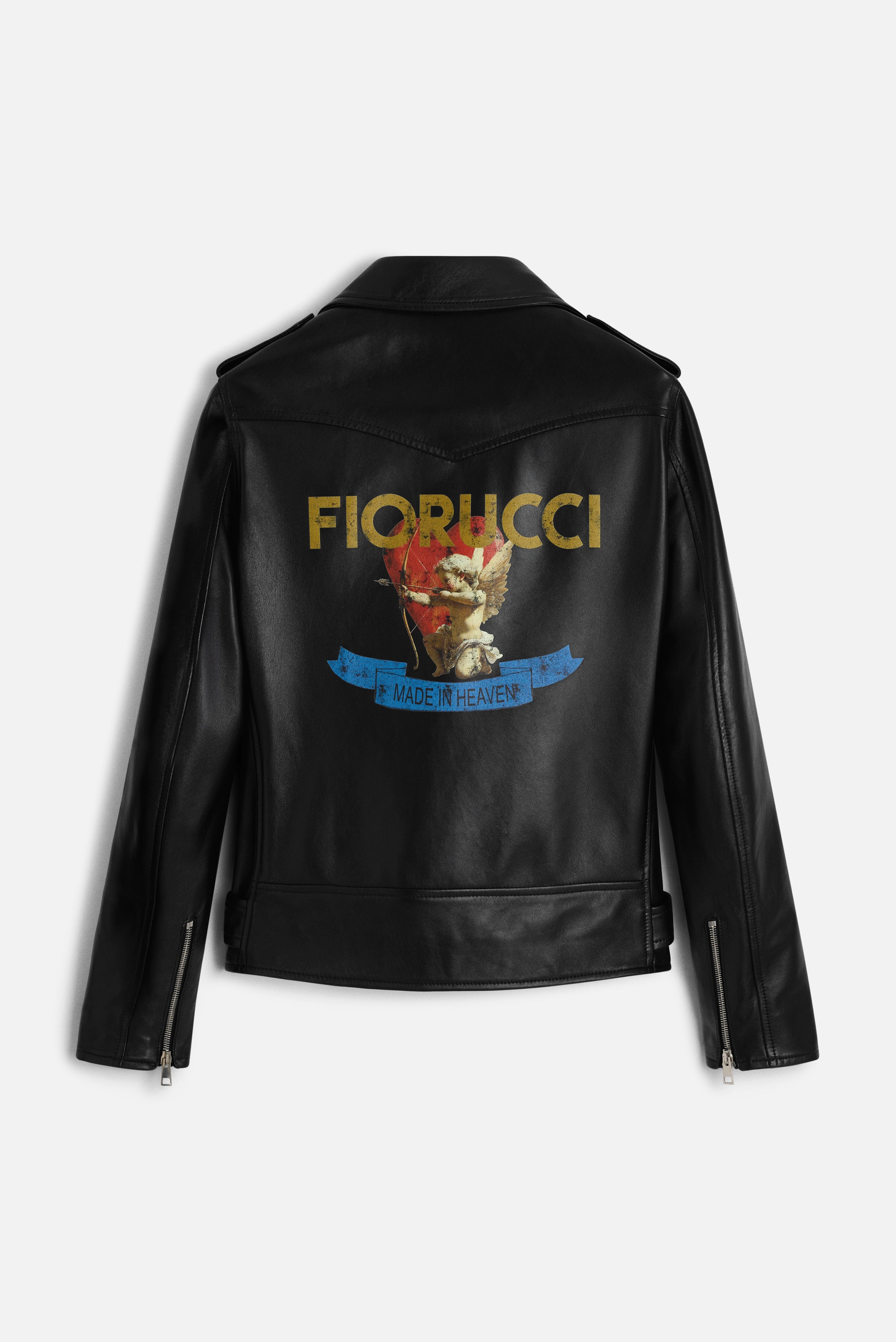 Rock Cupid Leather Jacket Black