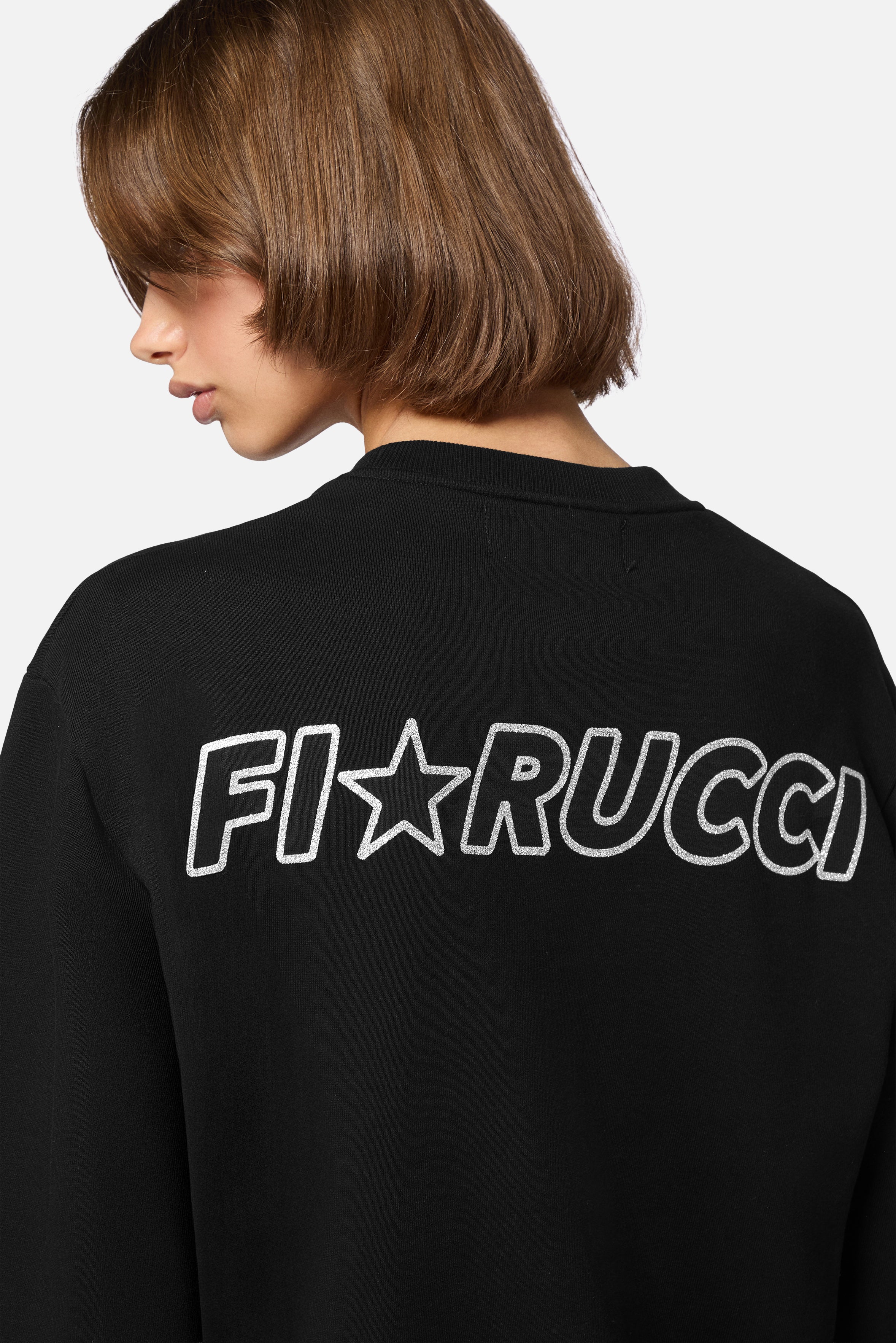 Glitter Star Logo Regular Sweatshirt Black