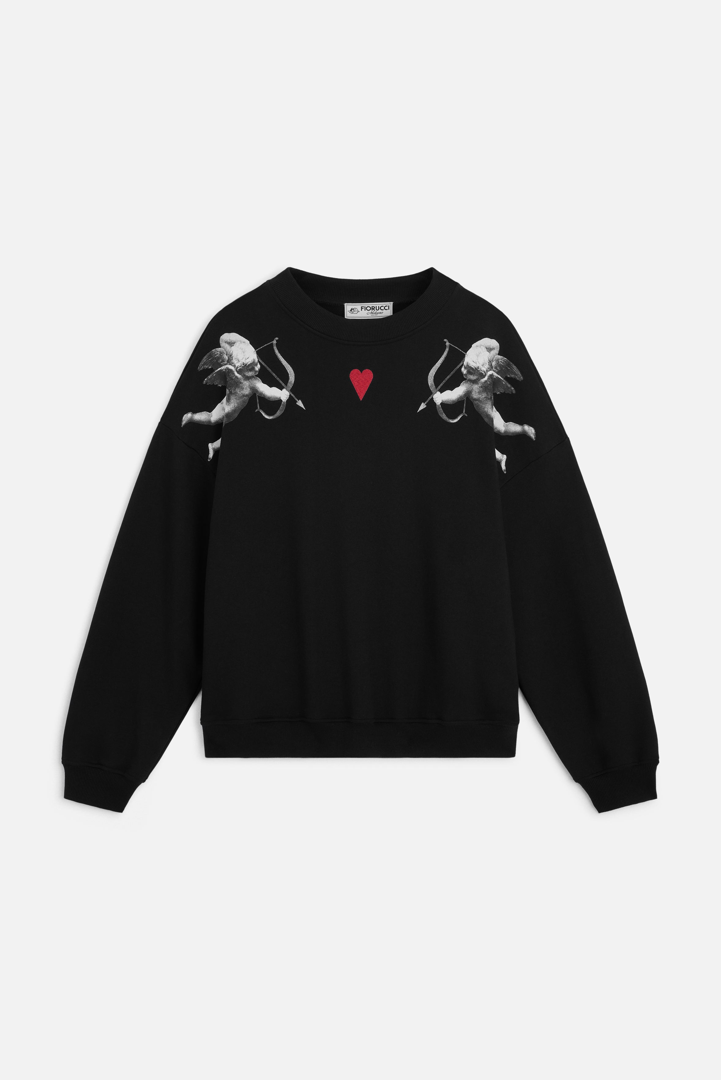 Double Cupid Relaxed Sweatshirt Black