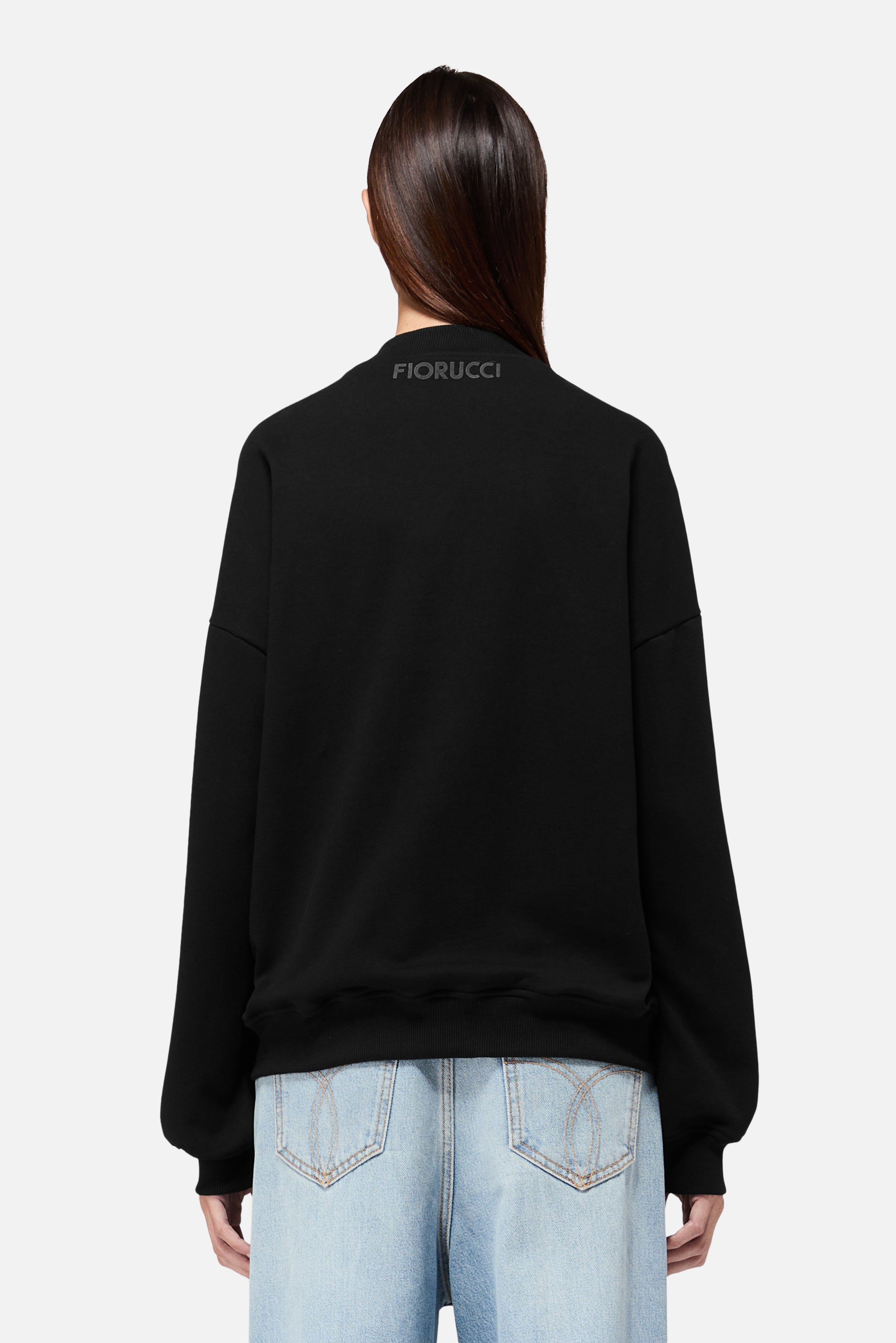 Double Cupid Relaxed Sweatshirt Black