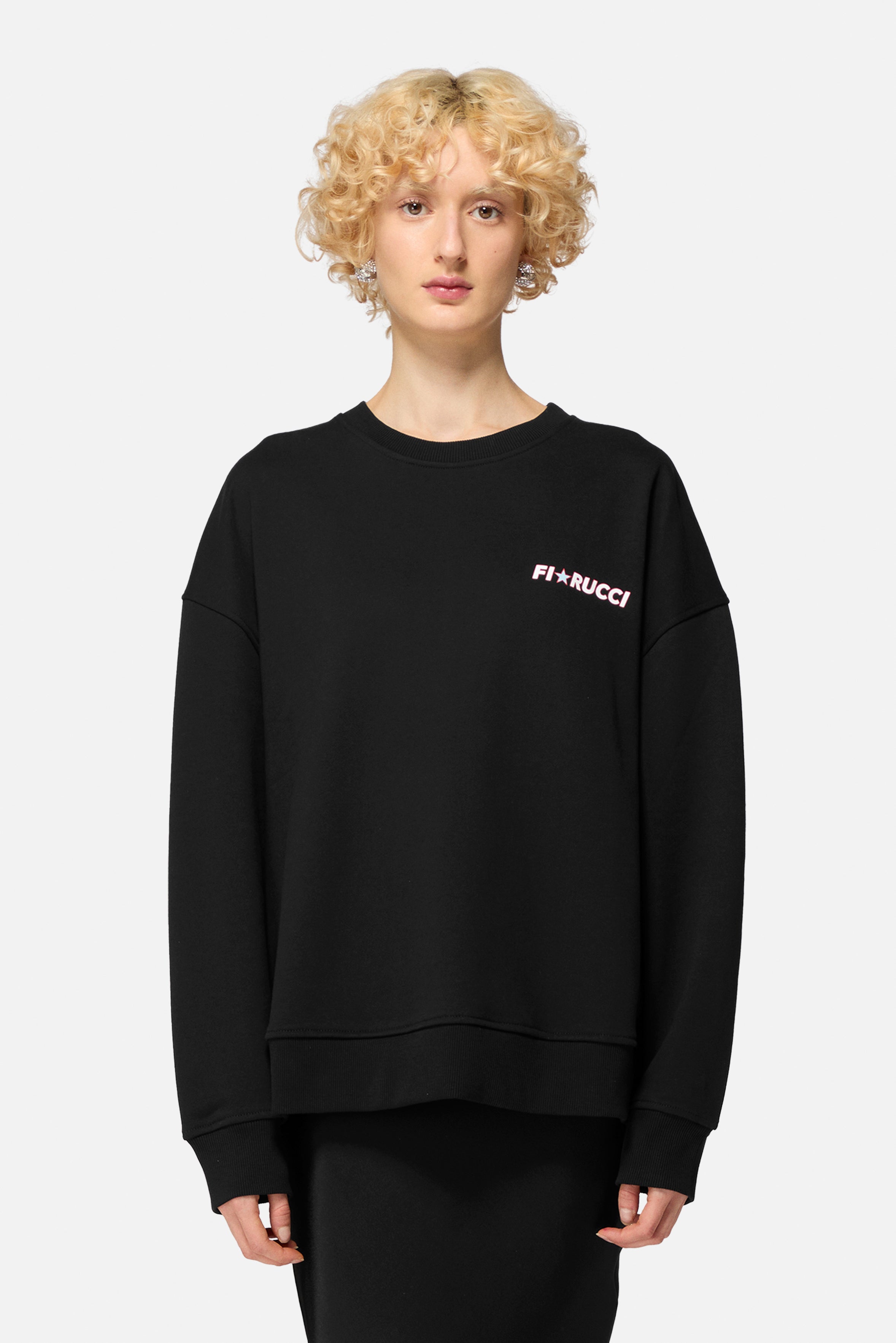 Star Logo Relaxed Sweatshirt Black