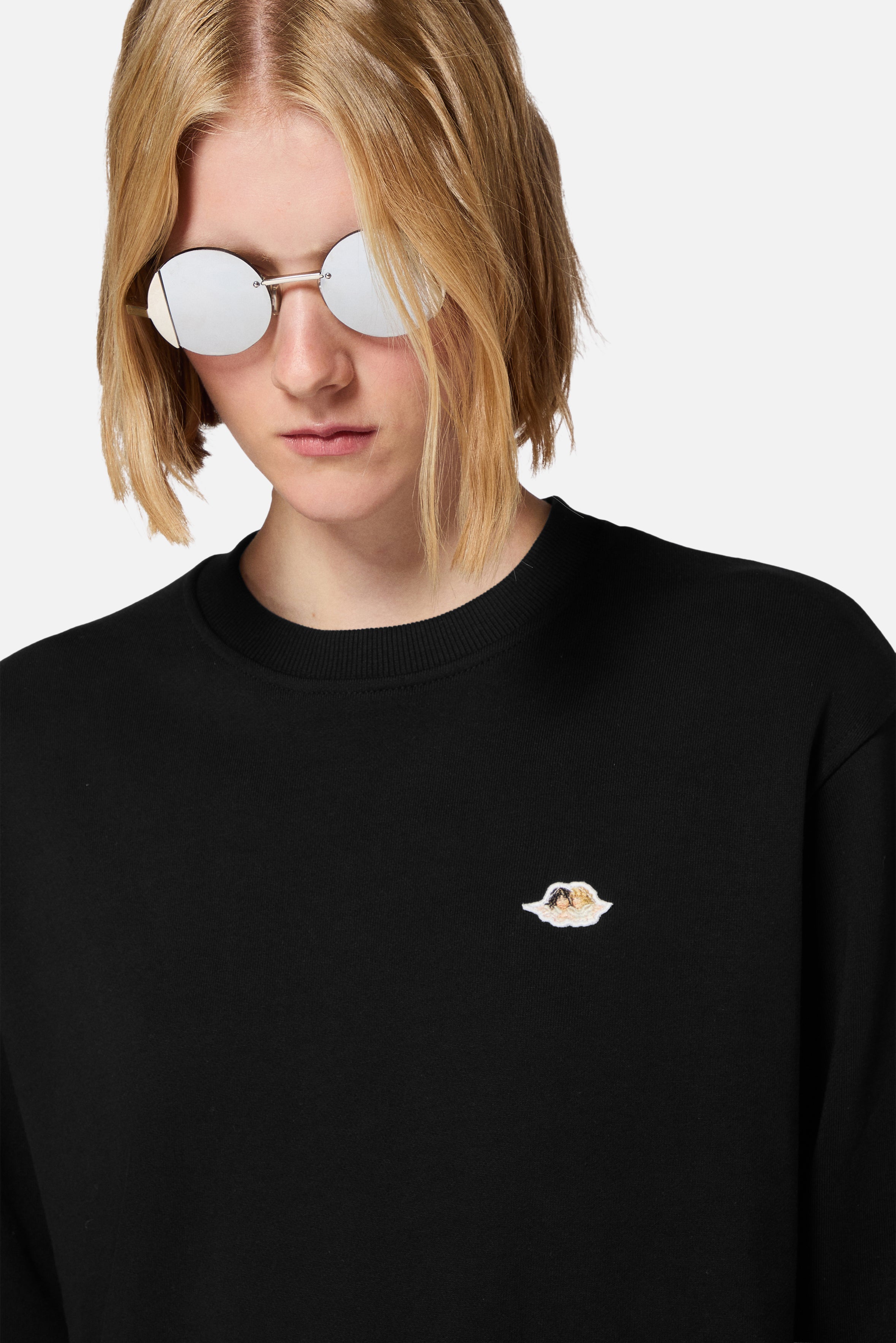 Angels Patch Regular Sweatshirt Black
