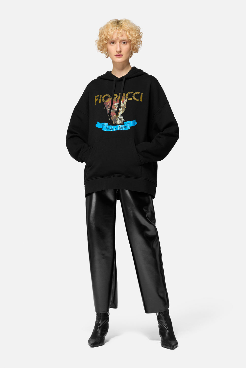 Rock Cupid Logo Relaxed Hoodie Black