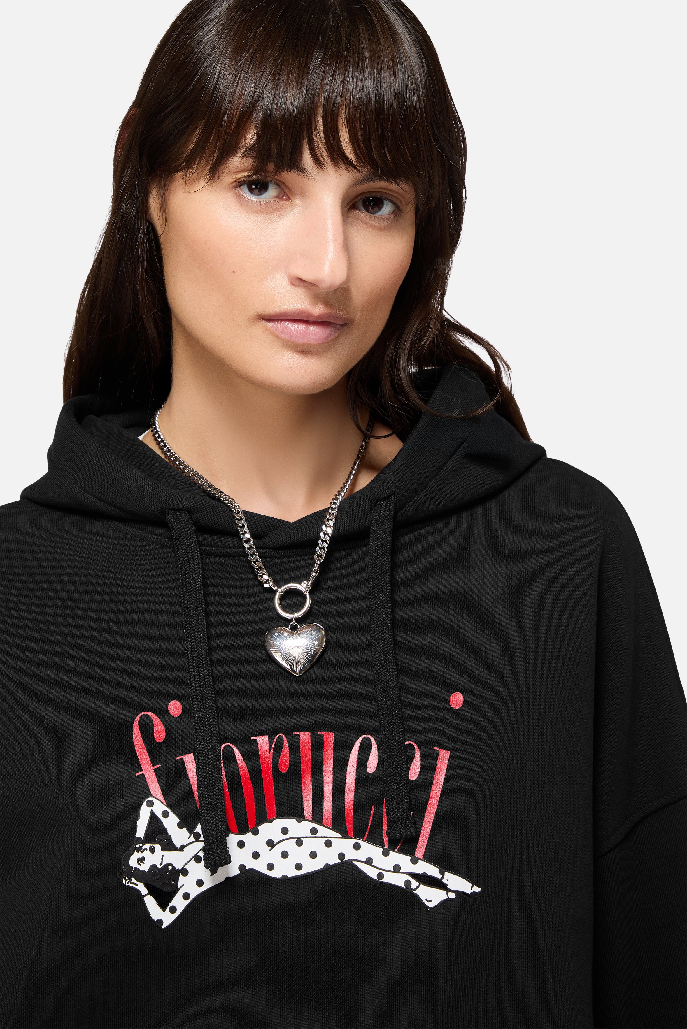 Pin Up Logo Relaxed Hoodie Black | Fiorucci