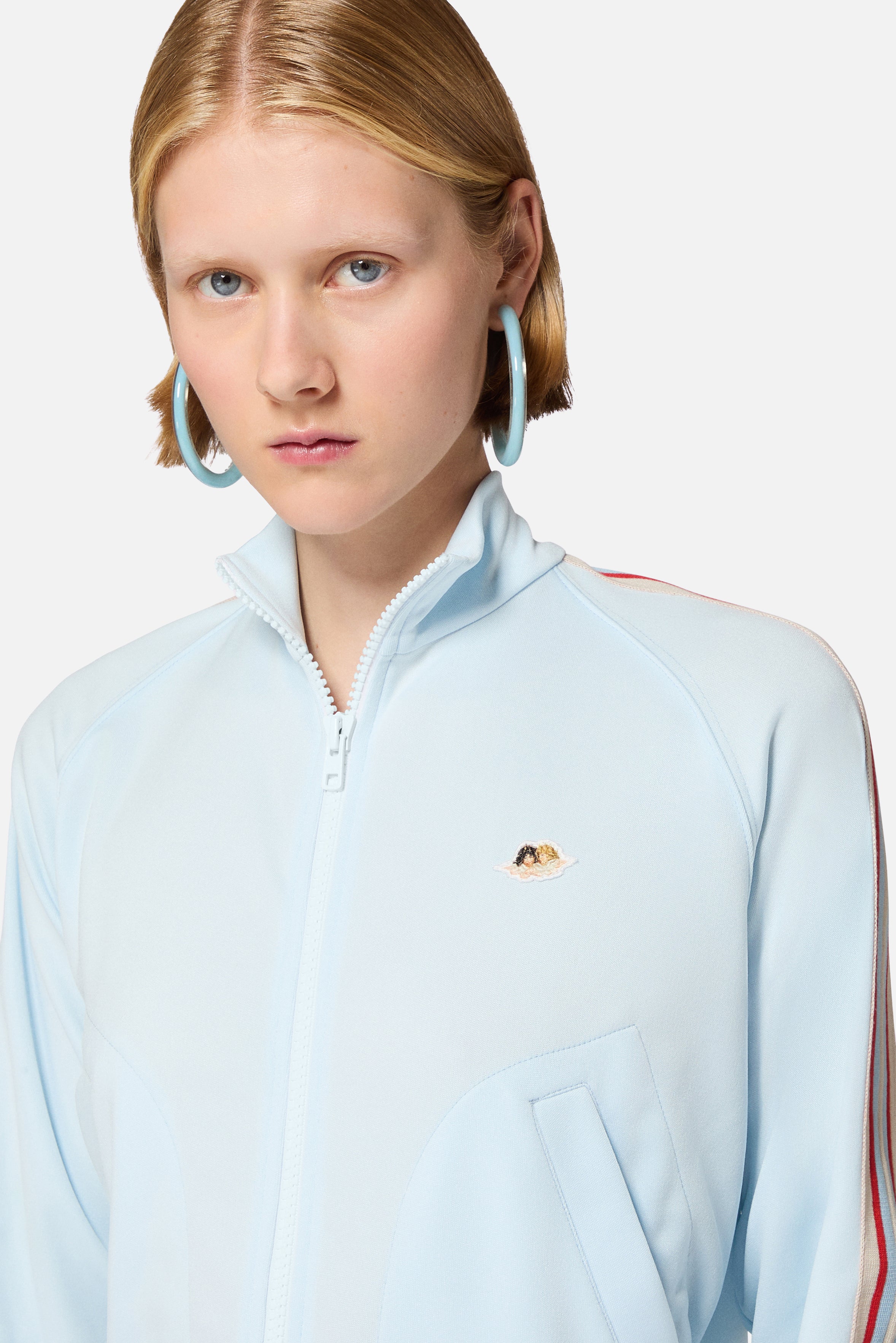 Track Sweatshirt Angels Patch Light Blue