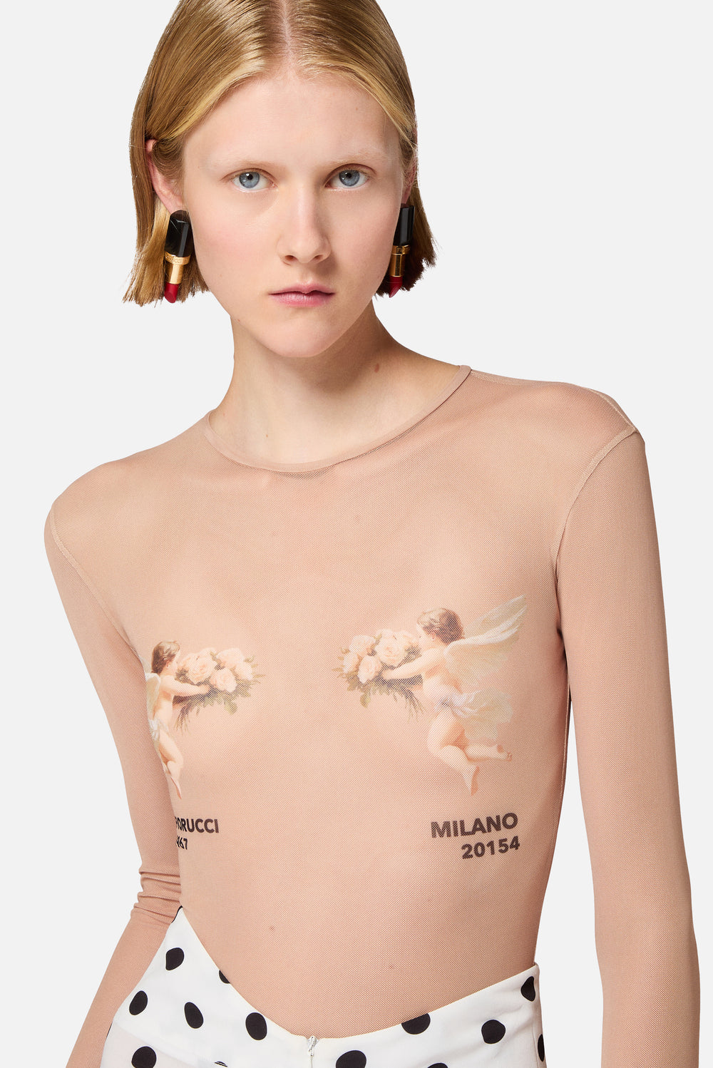 Double Angel Tulle Bodysuit