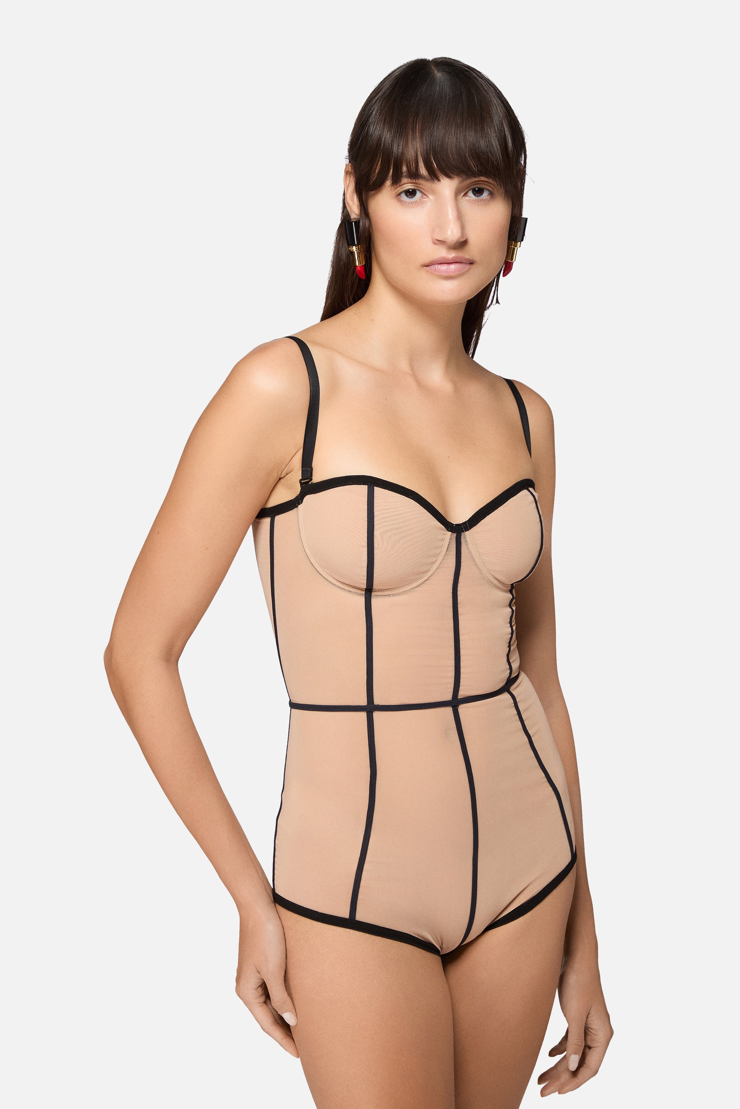 Structured Bodysuit Nude