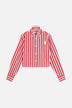 Popcorn Cropped Shirt Red