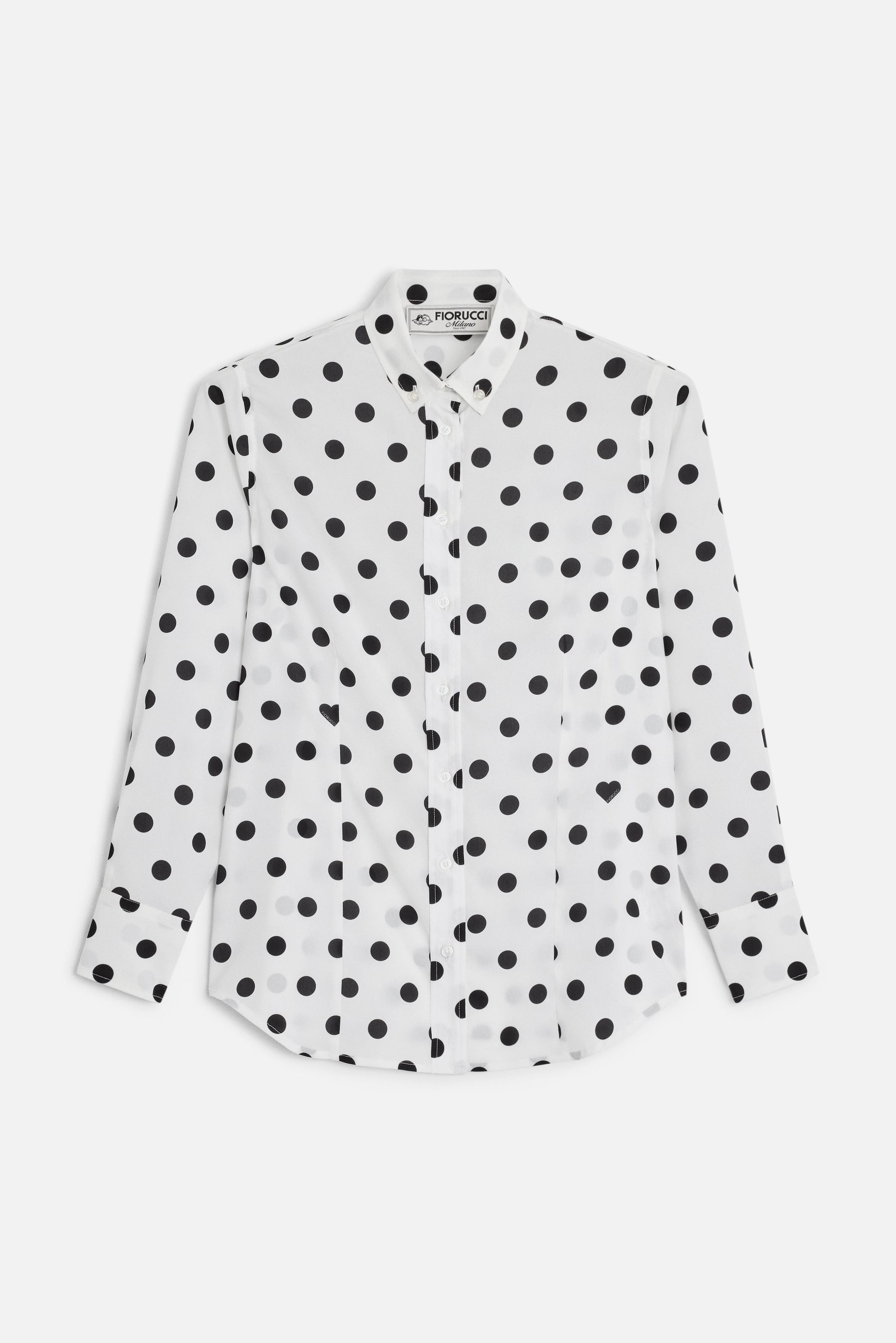 Polka Dot Crepe de Chine Shirt