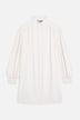 High Collar Long Blouse White