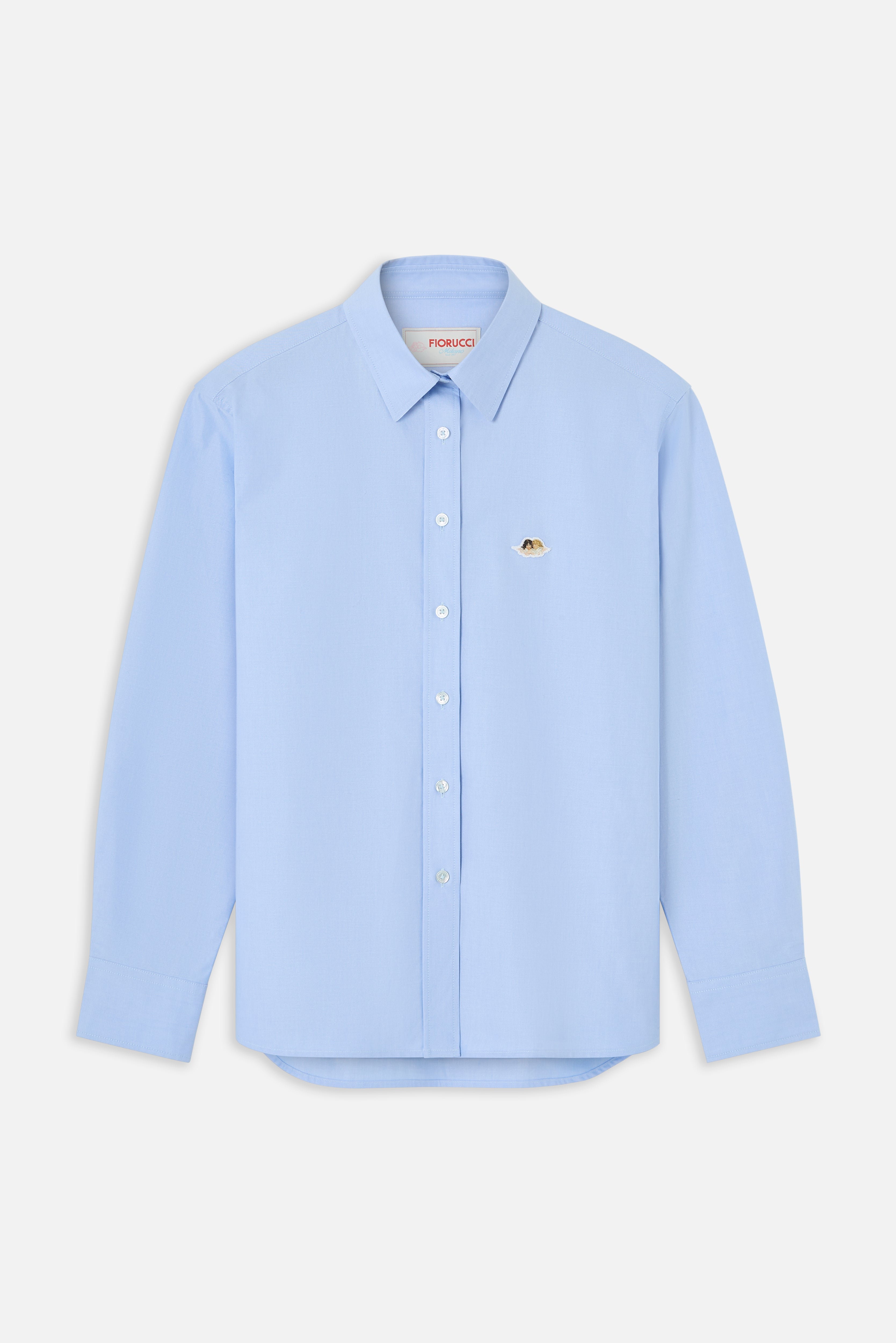 Angels Patch Relaxed Shirt Light Blue