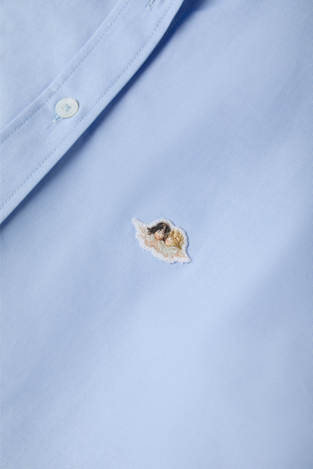 Angels Patch Relaxed Shirt Light Blue