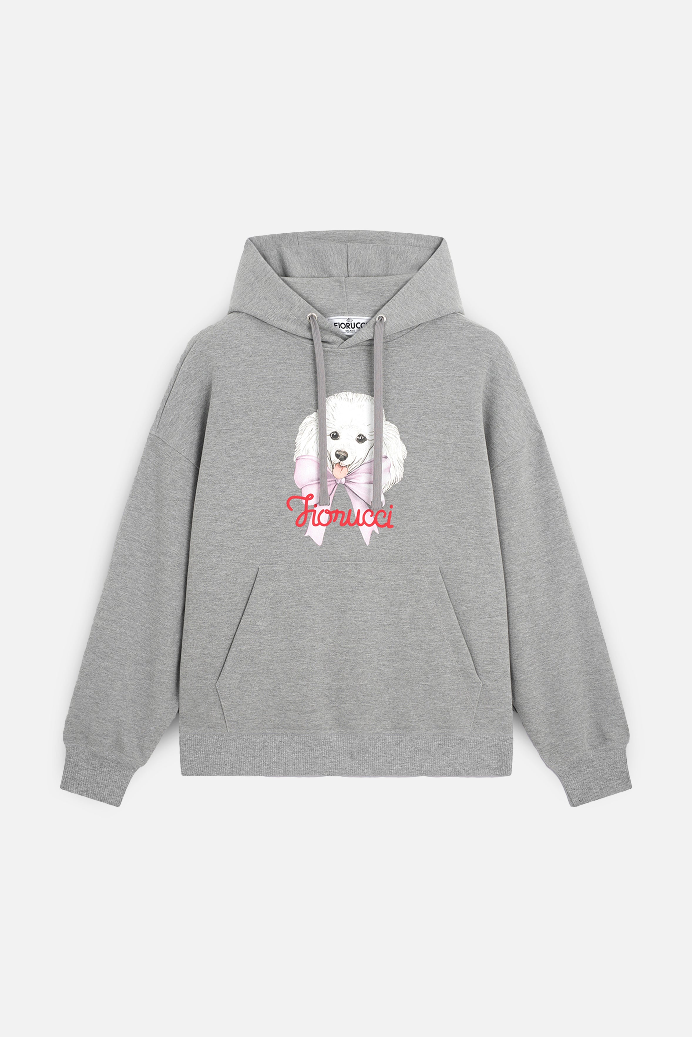 Poodle Relaxed Hoodie Grey | Fiorucci Official Online Store